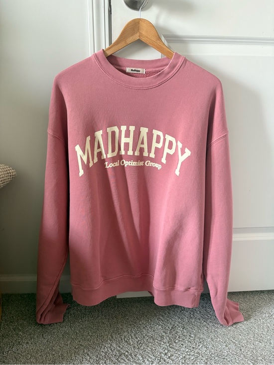 Madhappy Tops - Madhappy Local Optimist Group Rose Pink Crewneck Sweatshirt oversized Medium